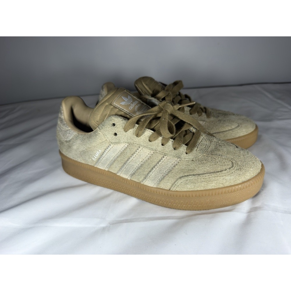 adidas Samba OG Shoes Men's Size 10.5 Tan Beige Gum Sole Suede